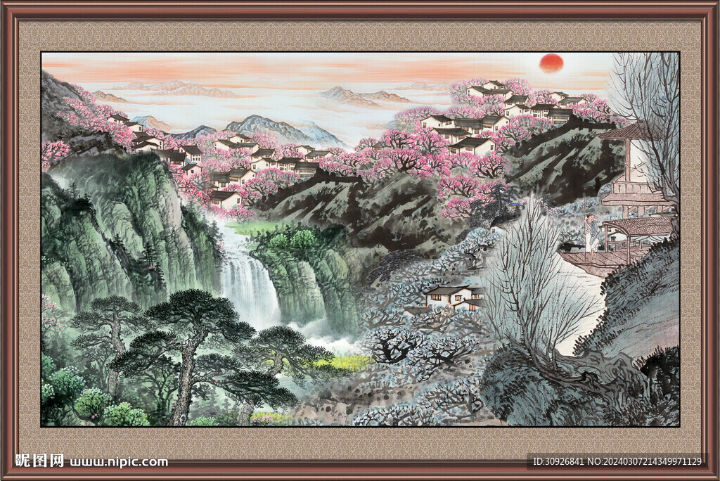 新中式山水画 