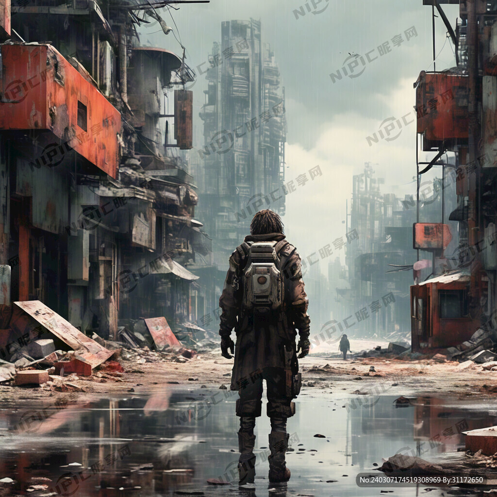 赛博朋克 科技 质感 末日。