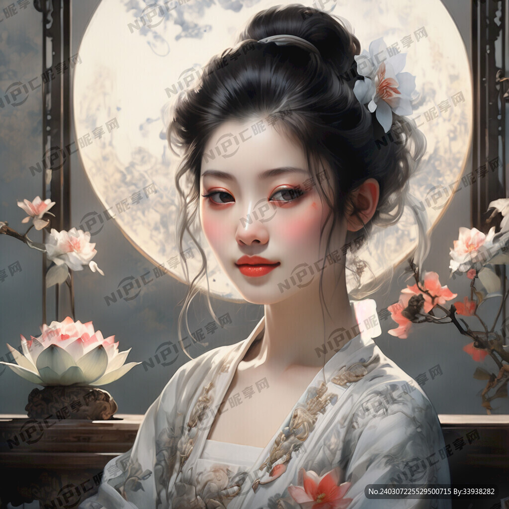 按摩 推拿 美女 头顶光环