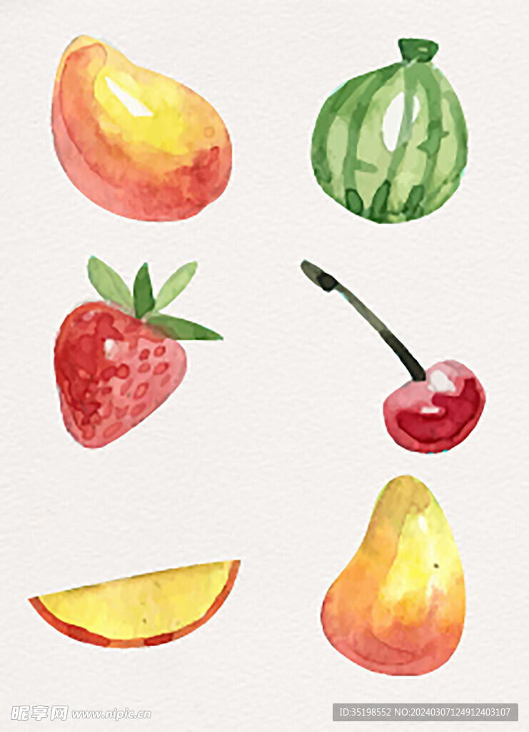 水果蔬菜手绘插画图片