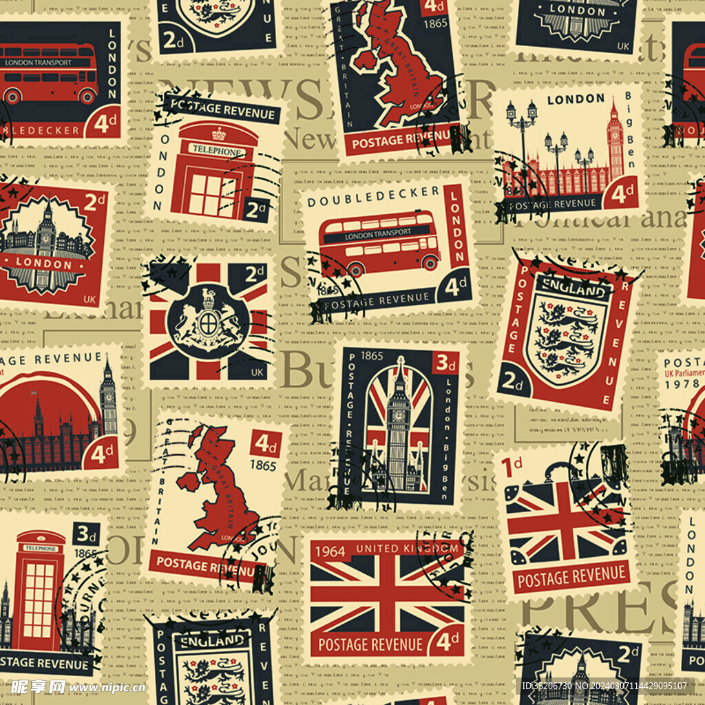 英国邮票背景底图