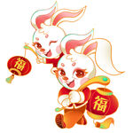 兔年灯笼兔