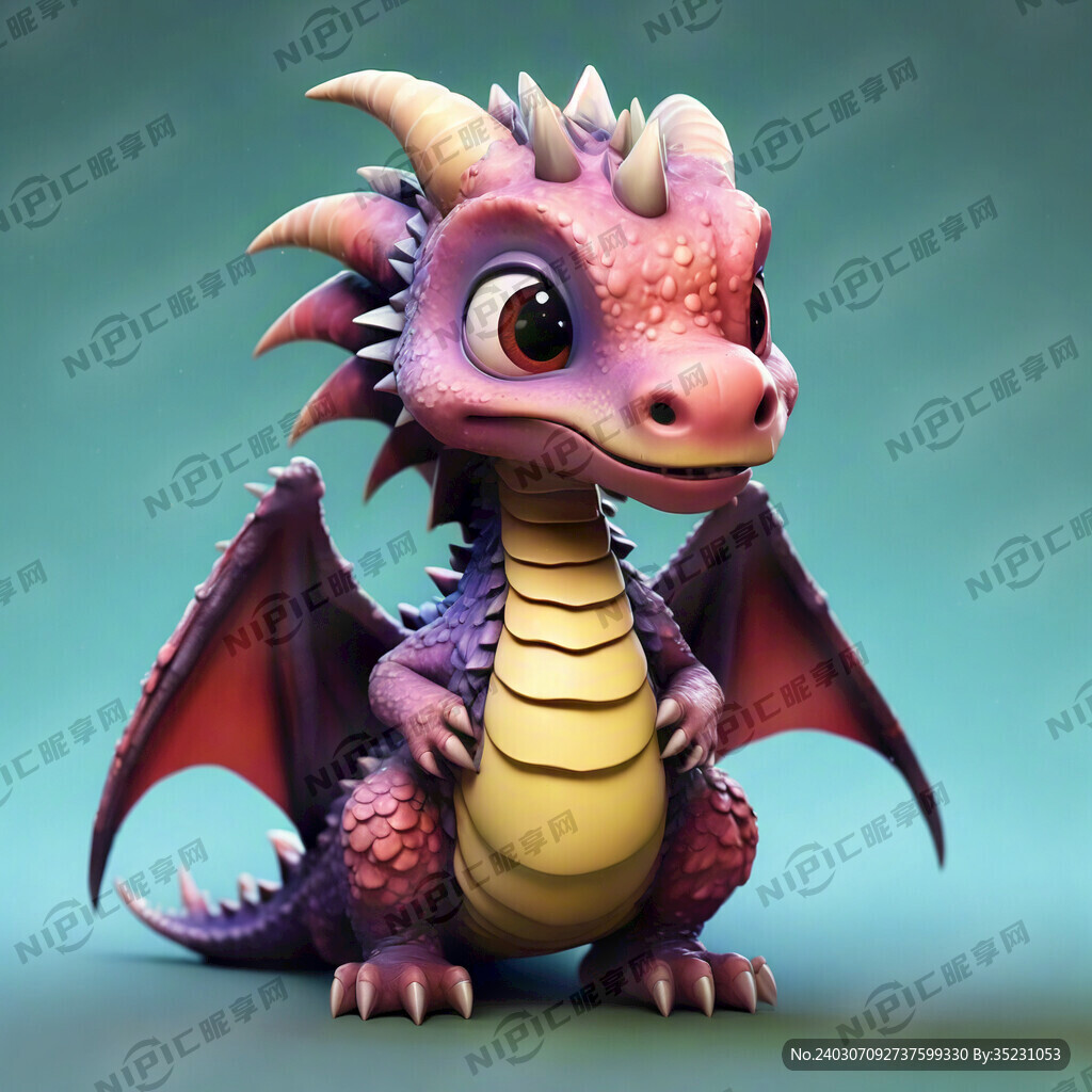 简体卡通龙 可爱