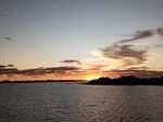 海滨落日余晖