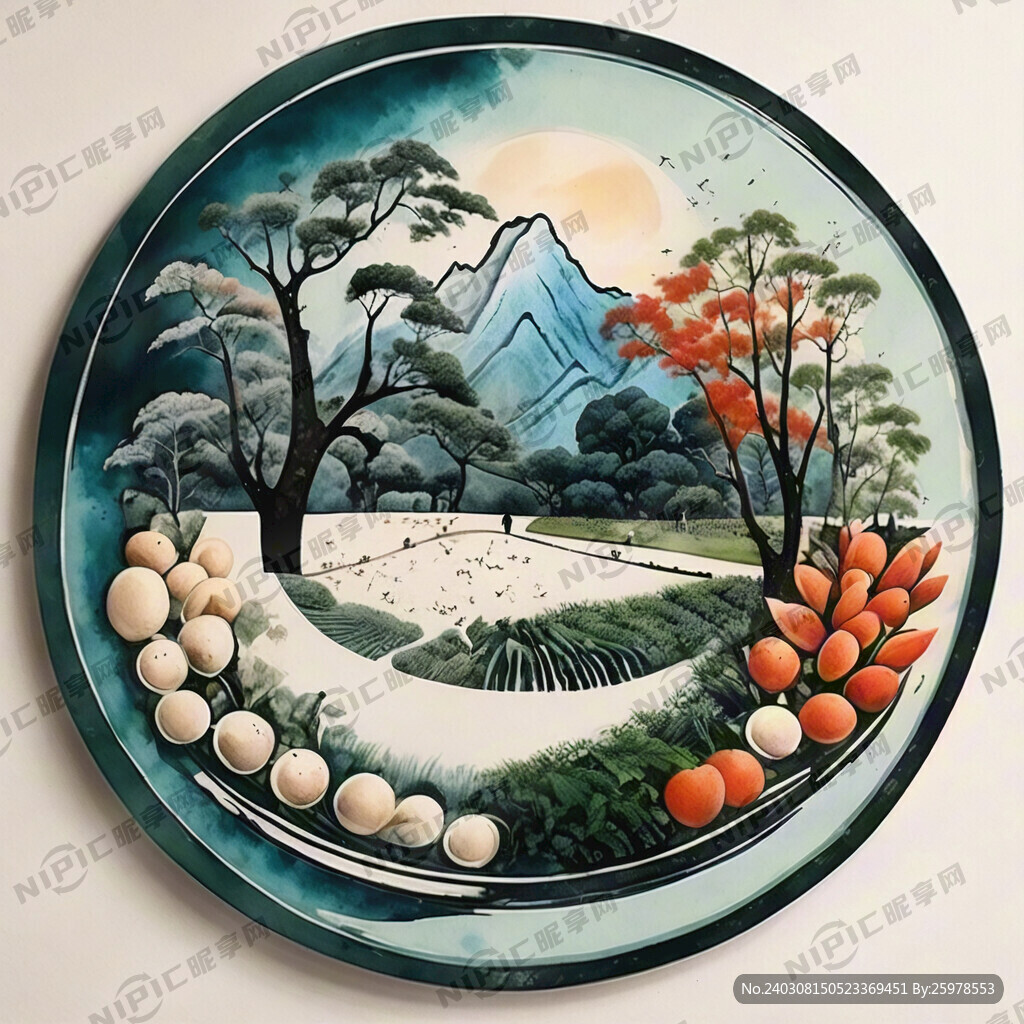 设计百亩田农产品公司标志