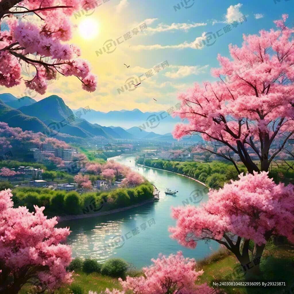 浏阳河 樱花 女神节祝福