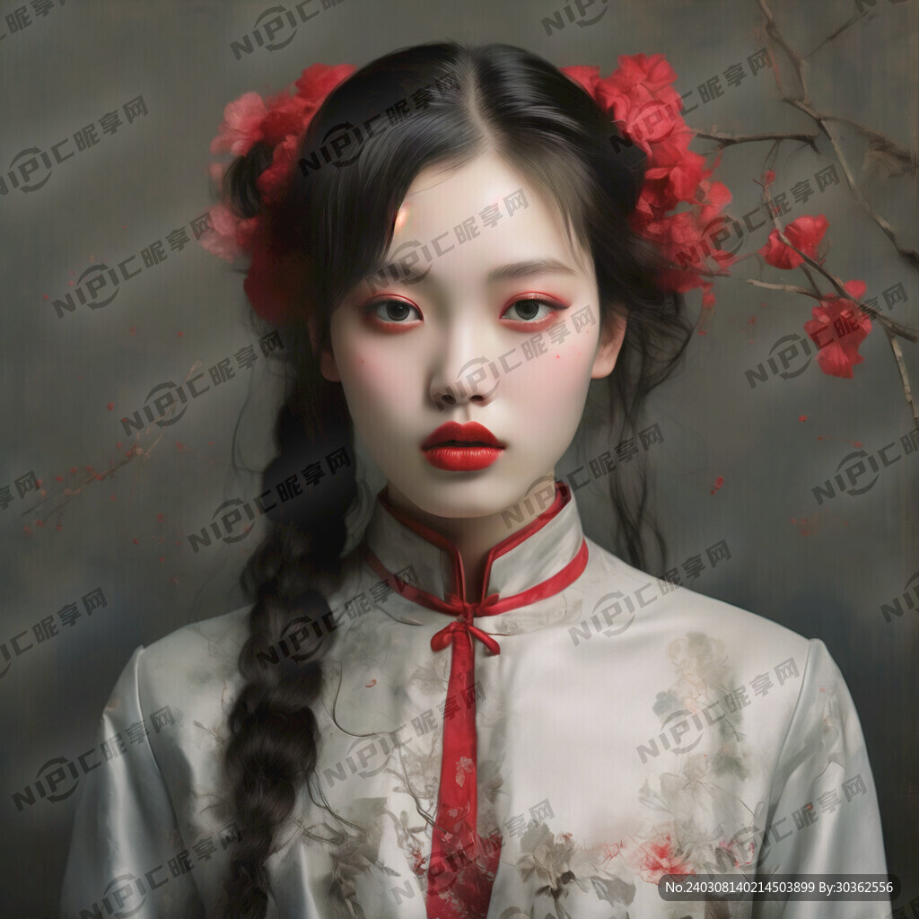 女生嘴唇 哑光 红色