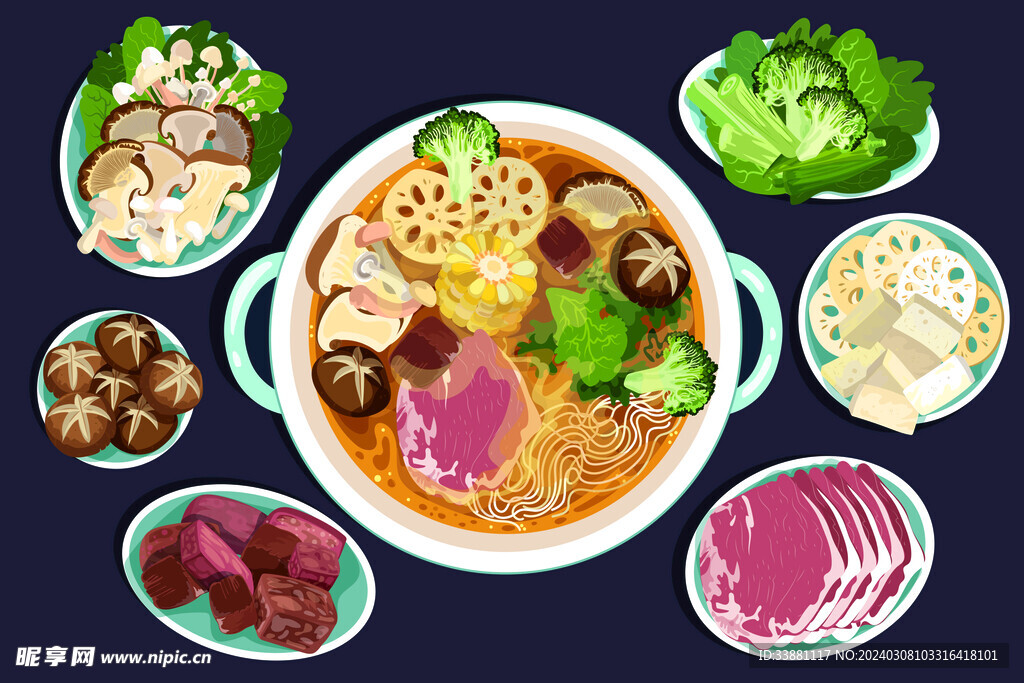 矢量火锅