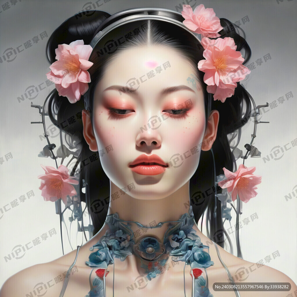 脸 头部 头疗 美女 对称 美