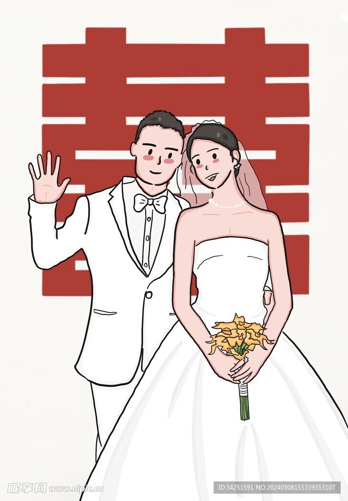 婚礼手绘