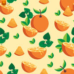 手绘橙子水果背景
