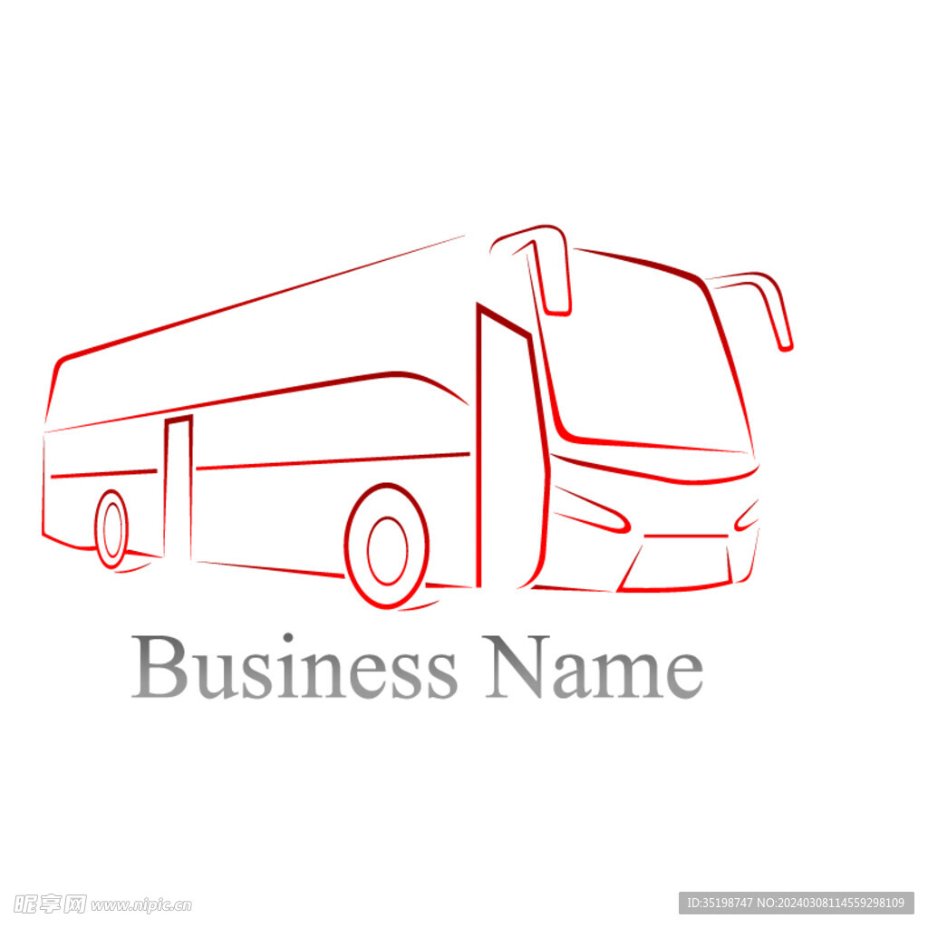 巴士业务标志矢量素材