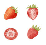可爱插画草莓