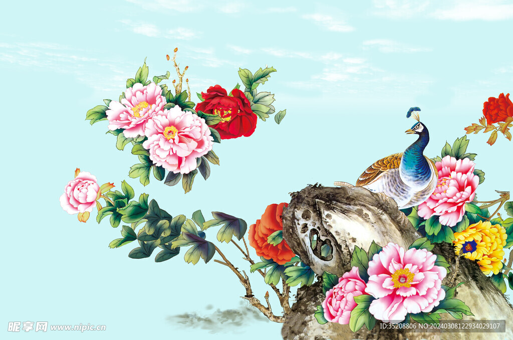 鲜花牡丹花