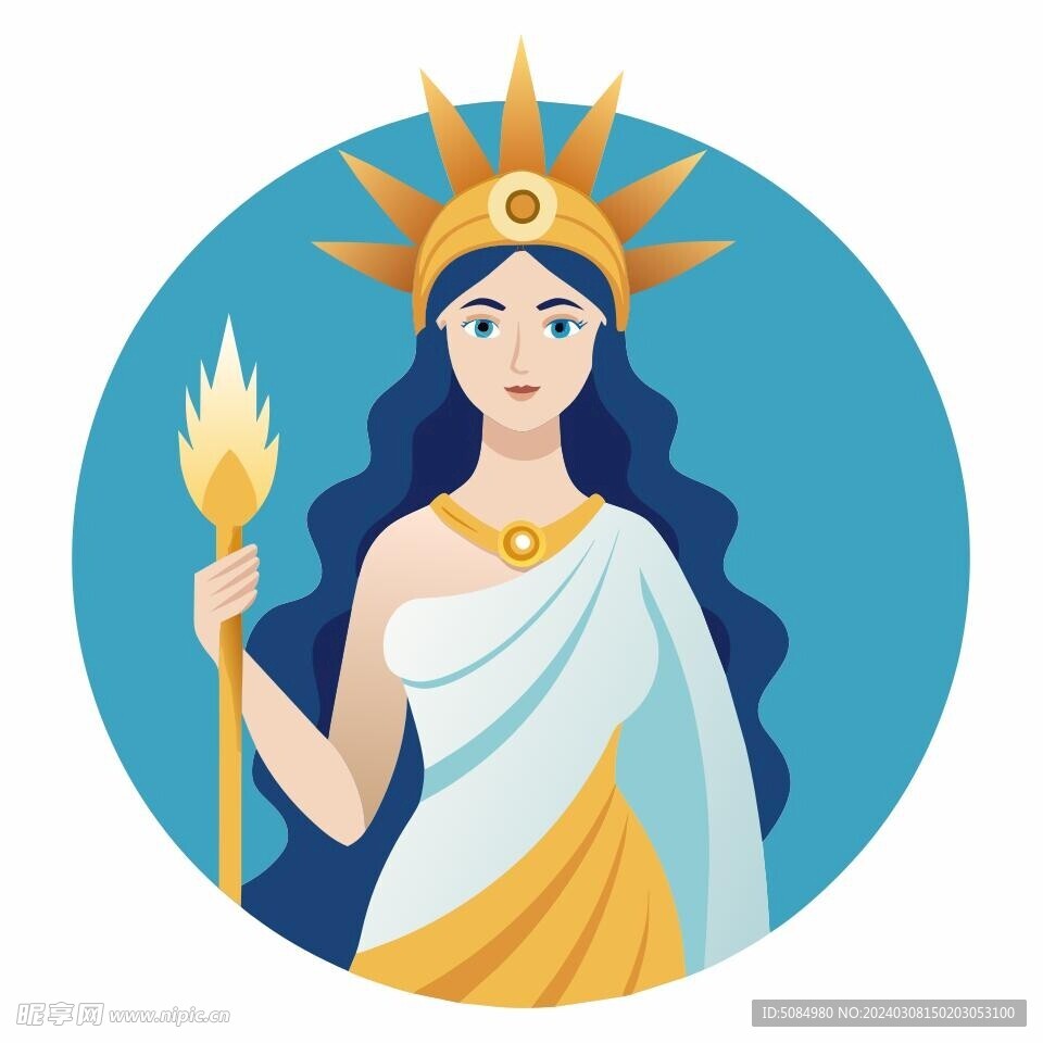 图标风格的女神