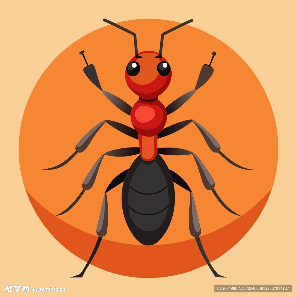 图标风格的蚂蚁