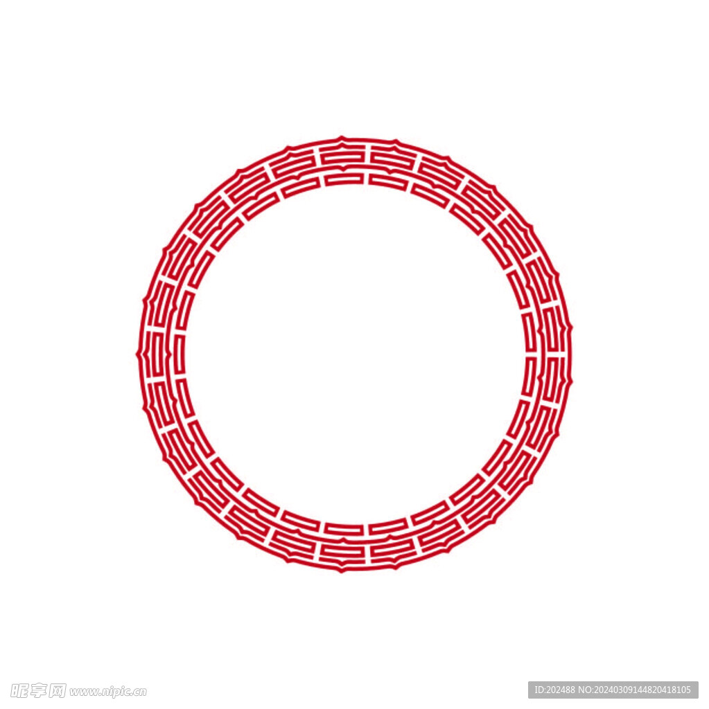 红色喜字无缝边框