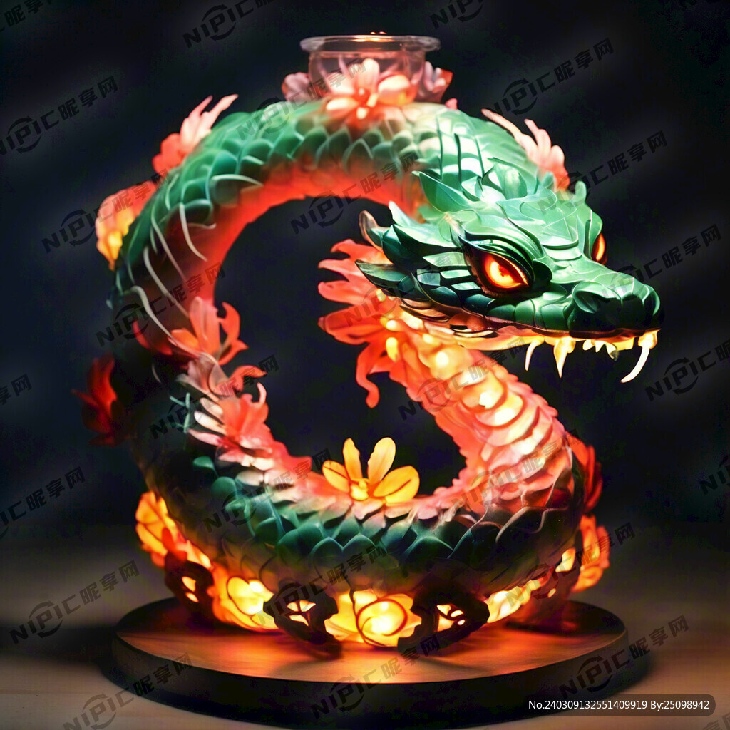 蛇年花灯