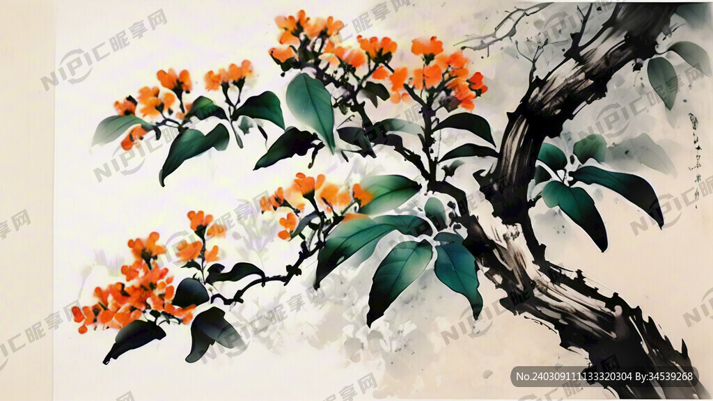 帮我画几支桂花