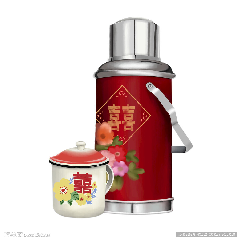 复古水瓶茶缸