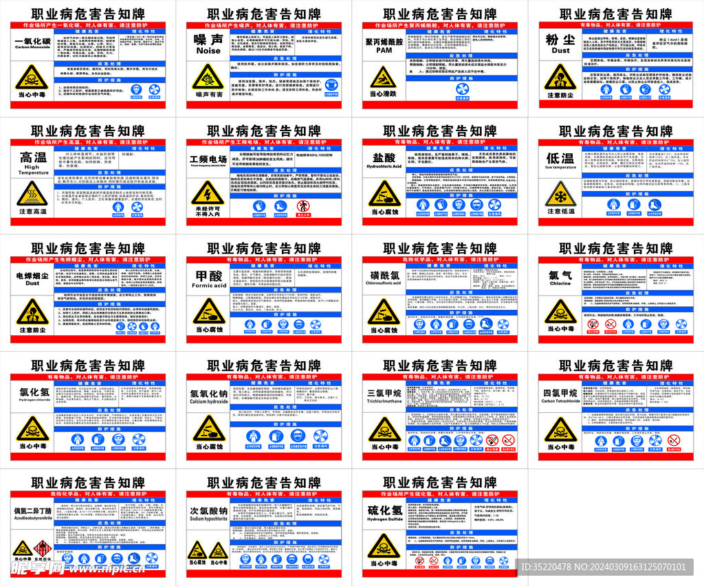 职业病危害告知卡