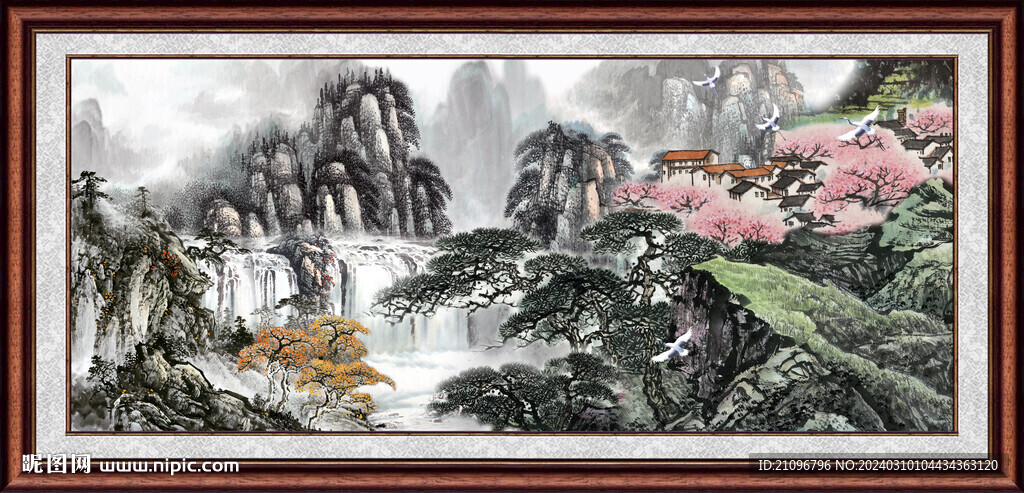 长幅国画山水