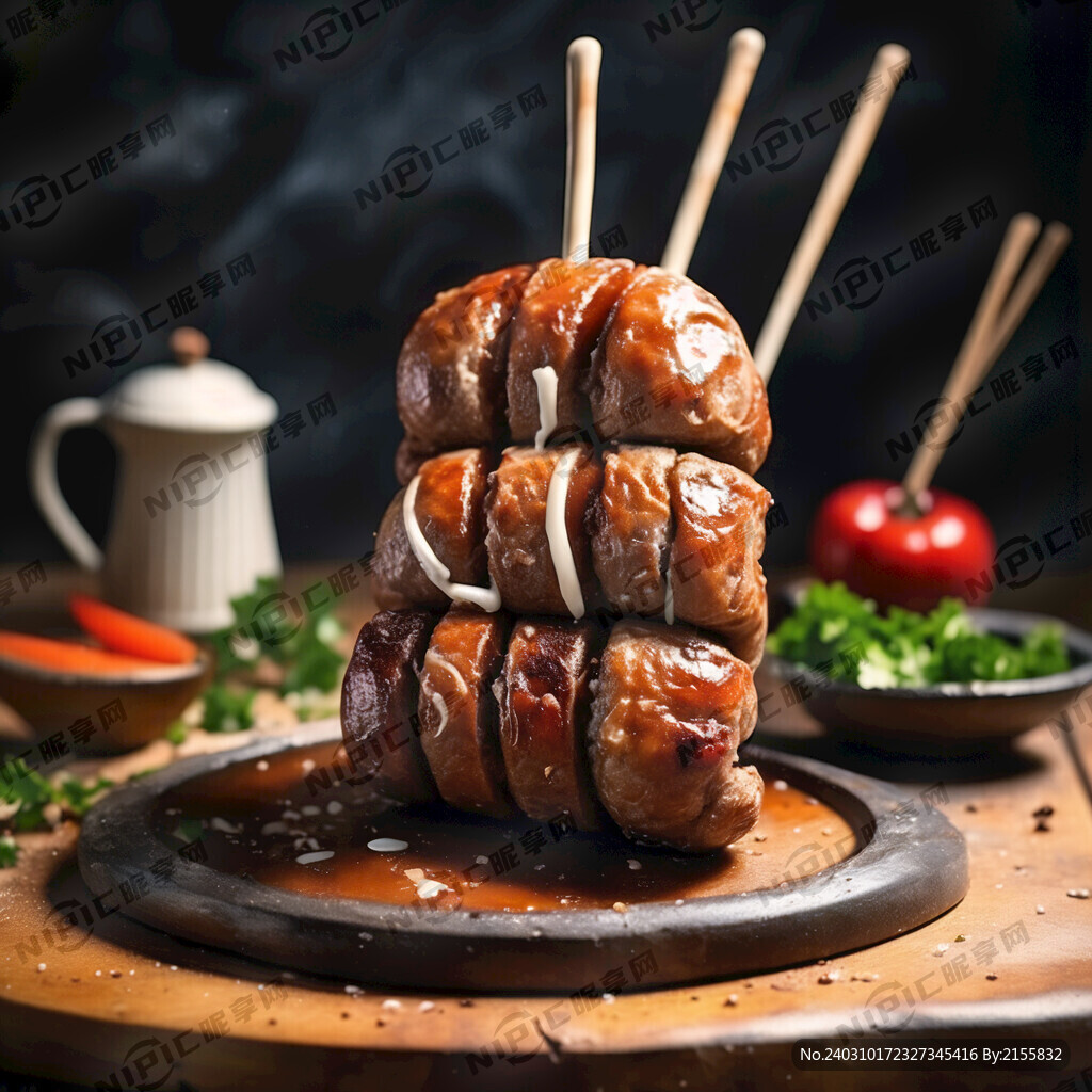 脆皮烤肠有食欲图片