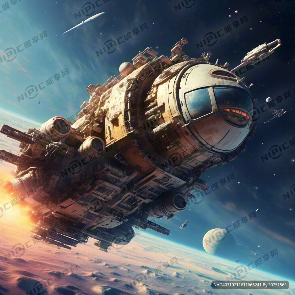宇宙飞船 太空 科技感