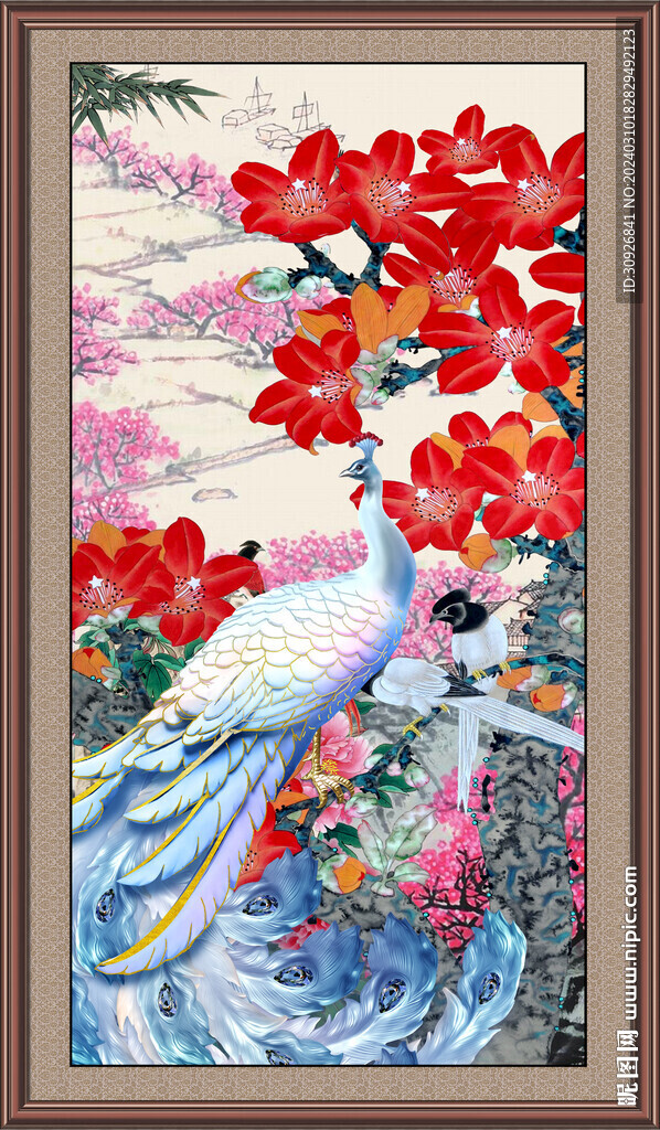 国画牡丹 