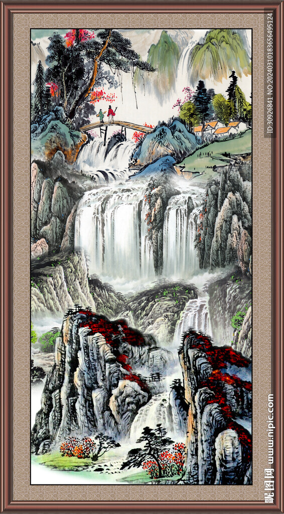 竖幅国画