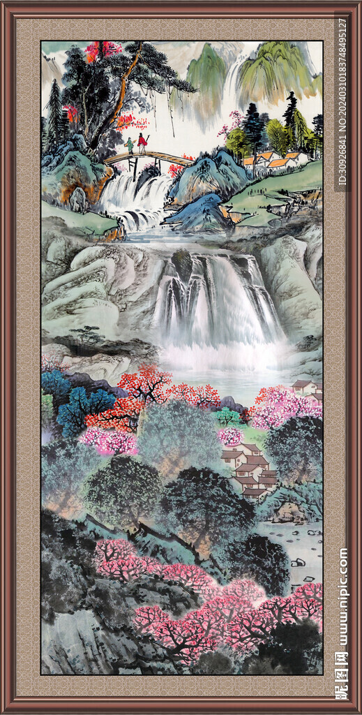 竖幅国画 