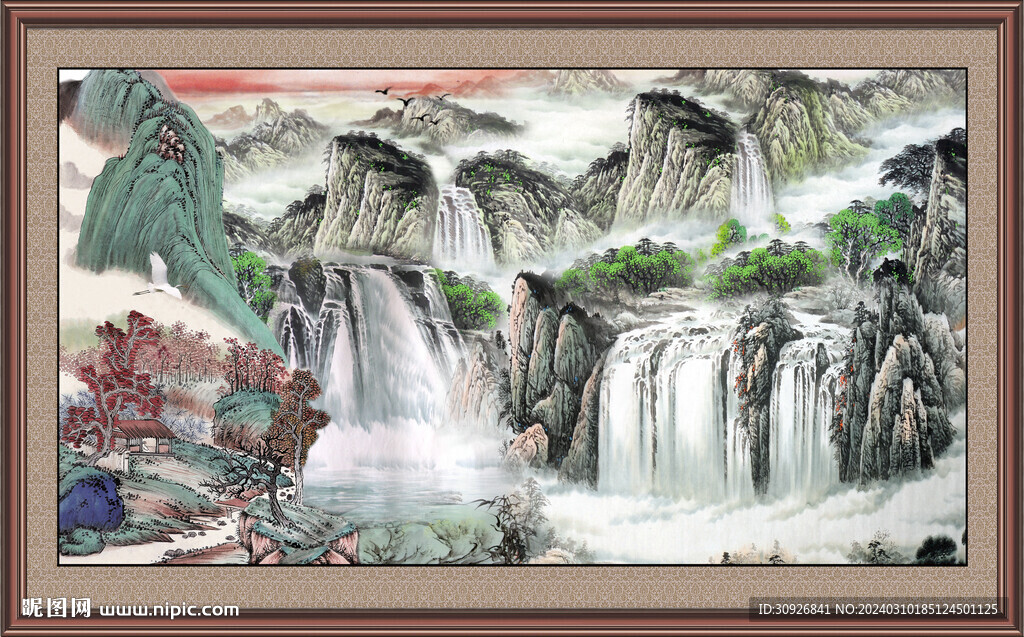 长幅国画山水