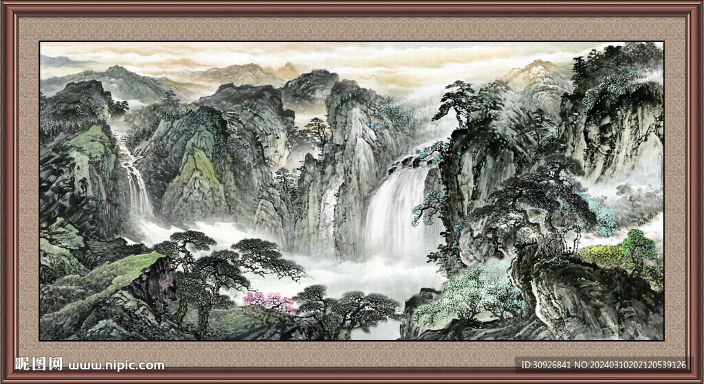 新中式山水画 