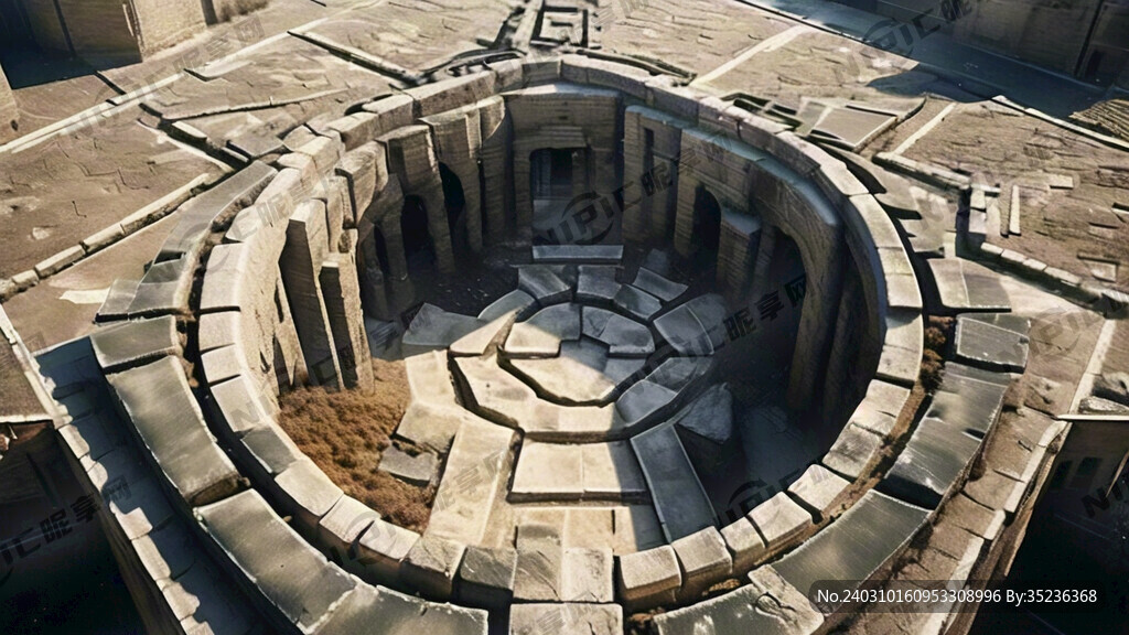 上面是一个四方的城墙