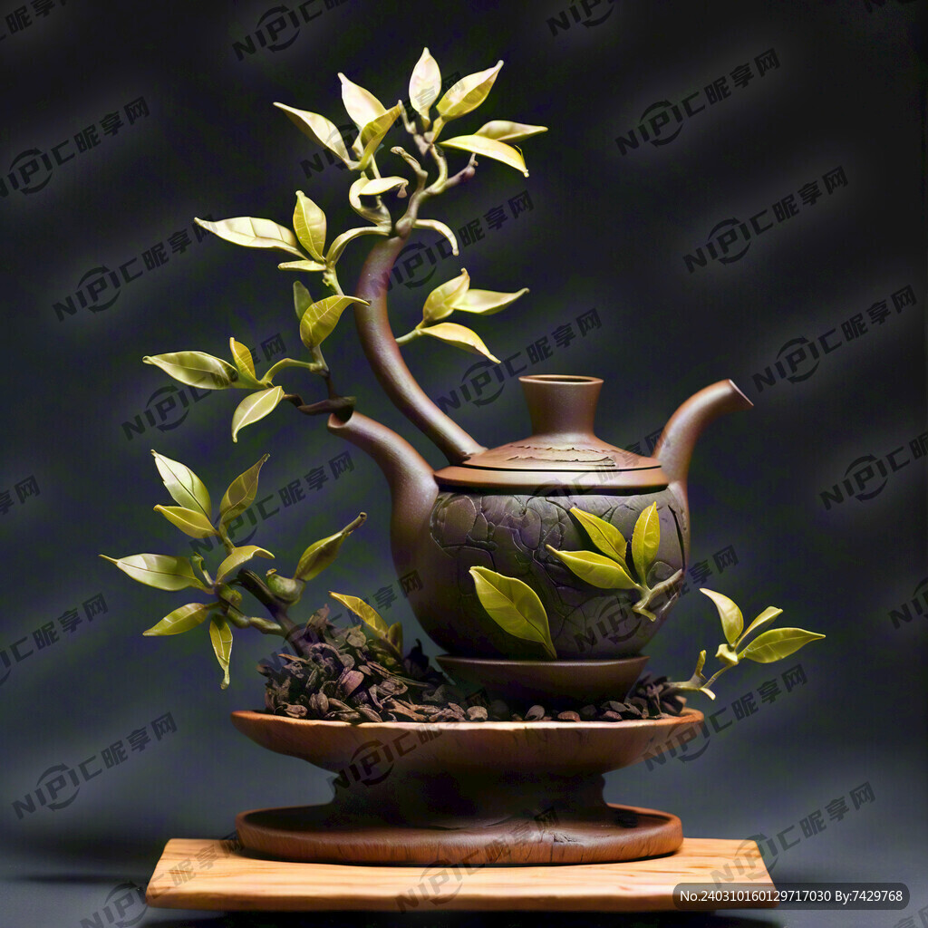 茶叶造型的雕塑