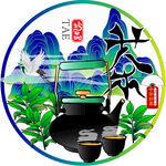 茶文化海报矢量图