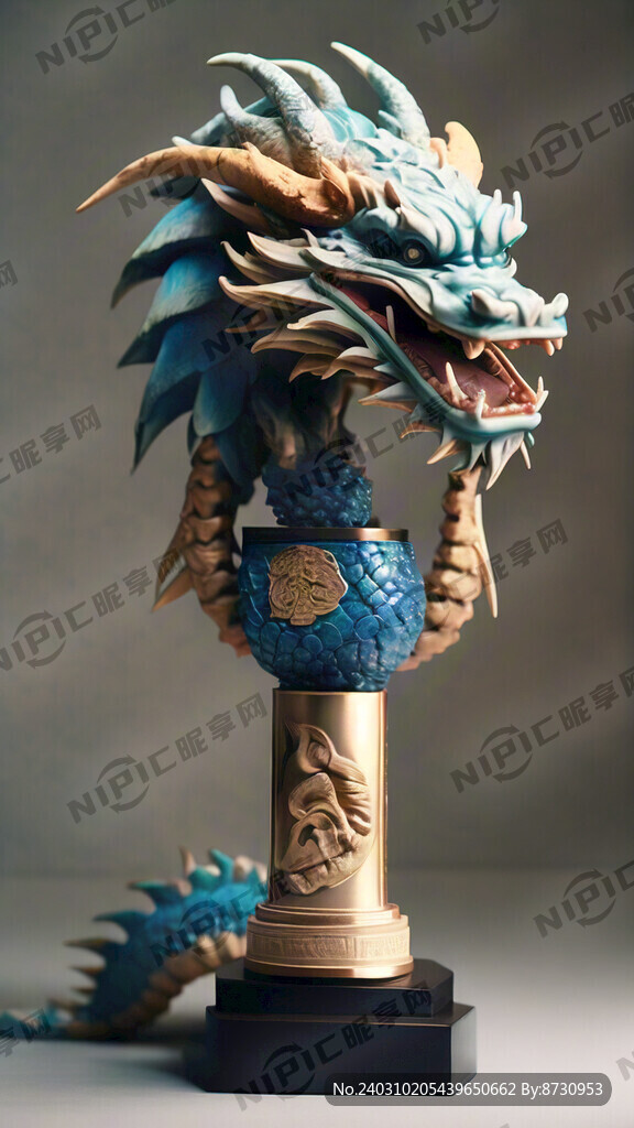 身穿蓝色球衣的中国龙 全身形象