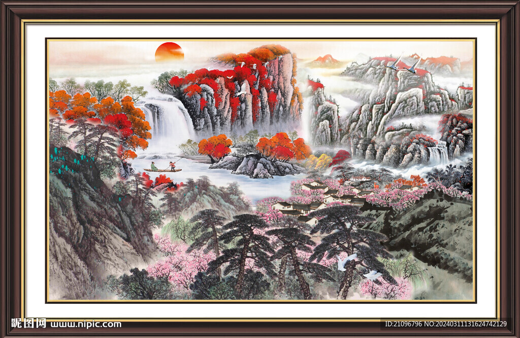 山水国画 