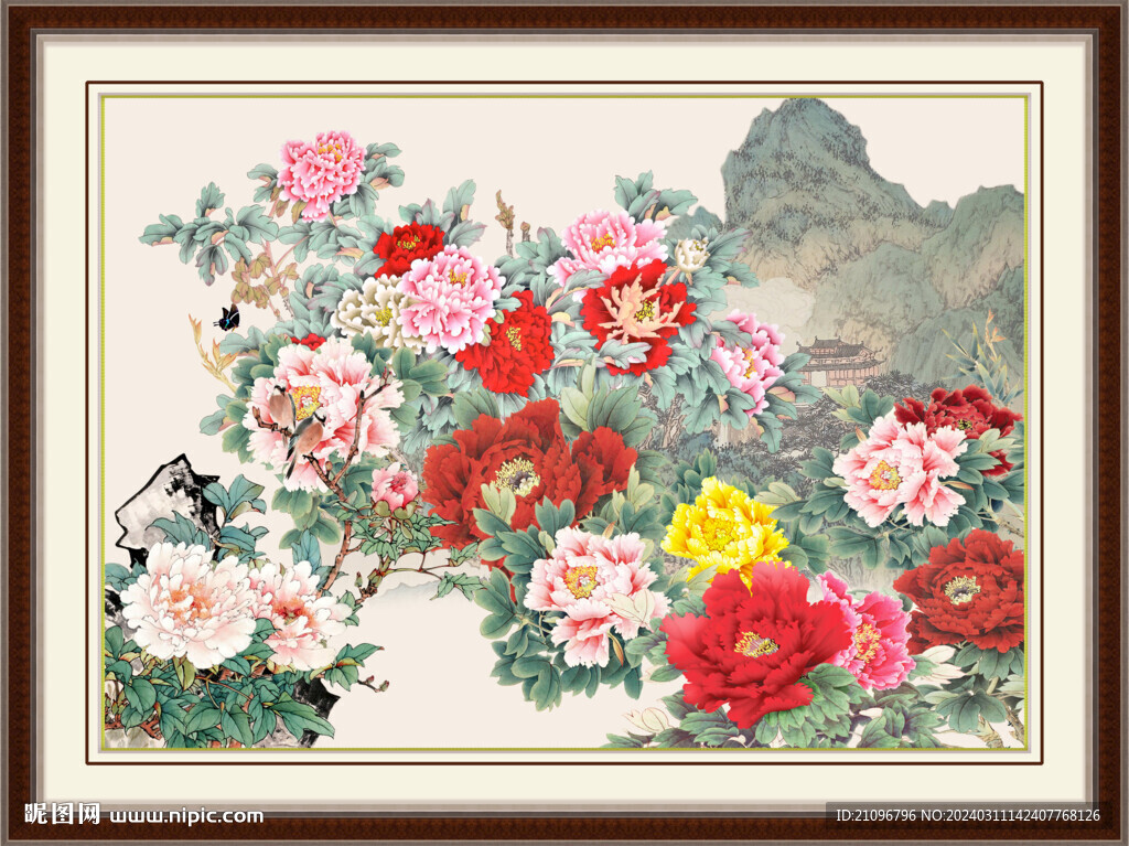 国画牡丹