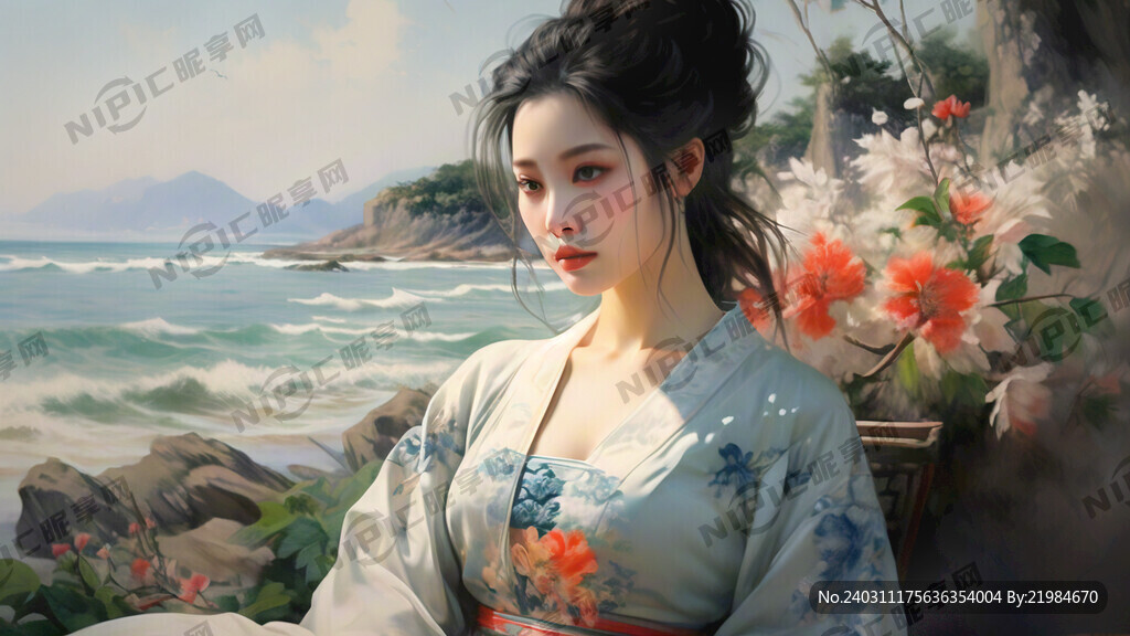 海边美女