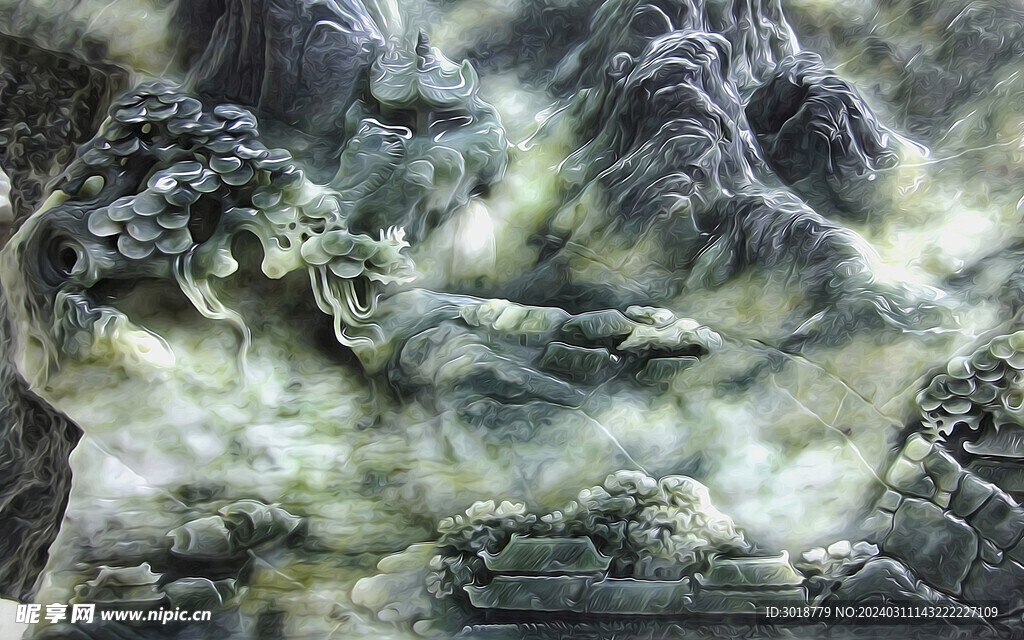           玉雕背景墙