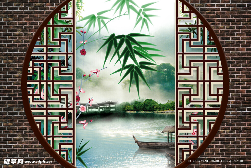          电视墙壁画 