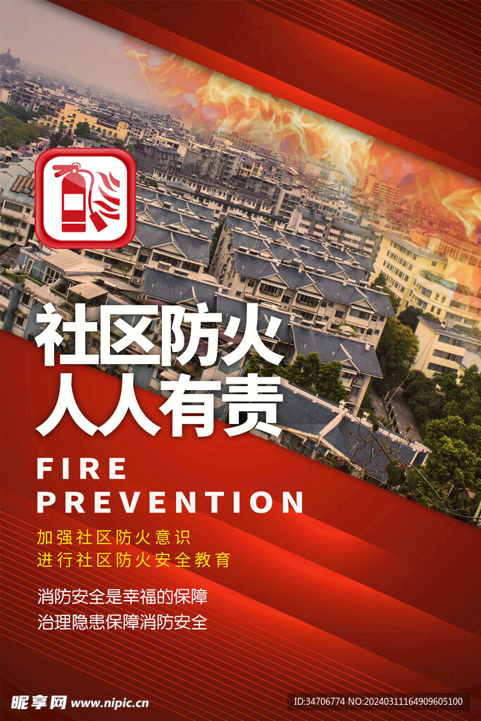 社区防火人人有责