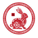 兔子剪纸窗花