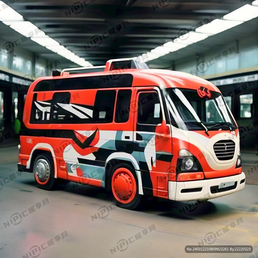 大巴车的车贴 颜色不超过3个