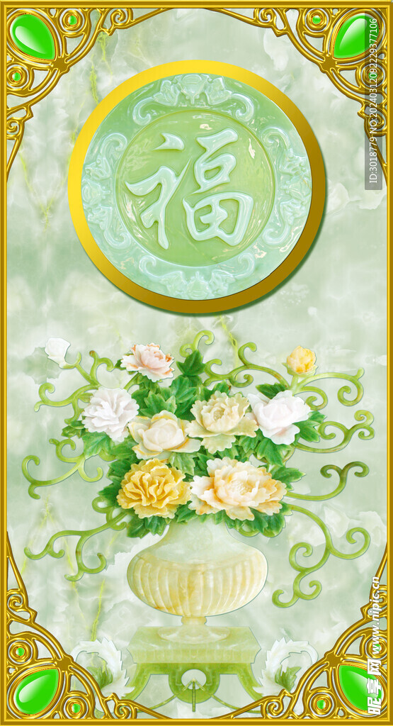  电视墙壁画