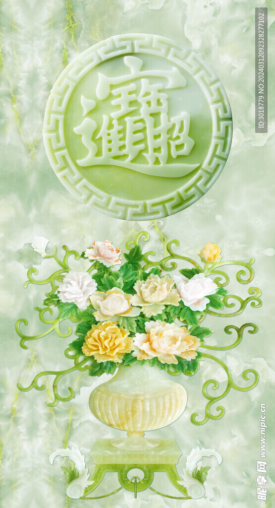  电视墙壁画