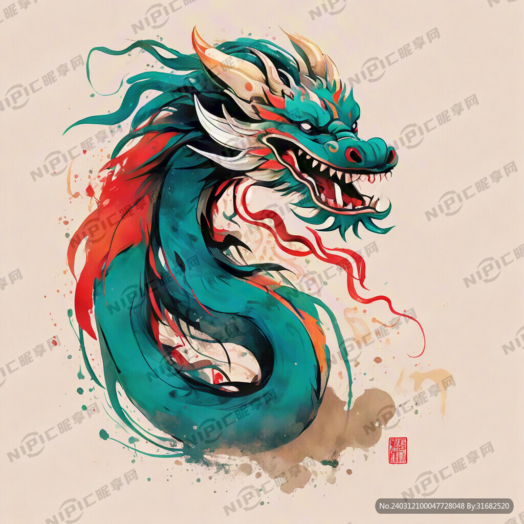 应龙 中国龙 完整长龙 全身