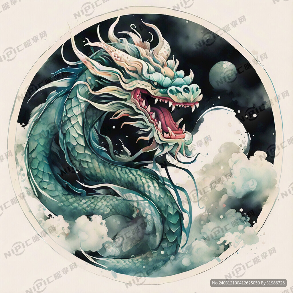 应龙 中国龙 完整长龙 全身