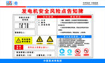 发电机安全风险点告知牌